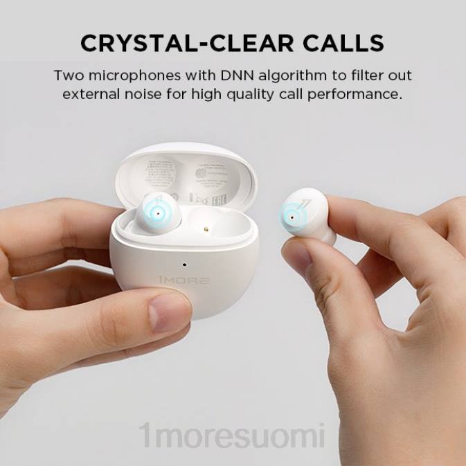 1MORE comfobuds mini todella langattomat melua vaimentavat kuulokkeet PN6010 kuulokkeet kiille valkoinen